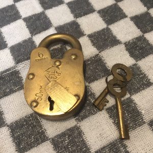 Hangslot bronskleurig decoratief