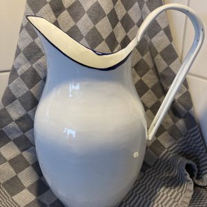 Emaille Schenkkan bol w/b