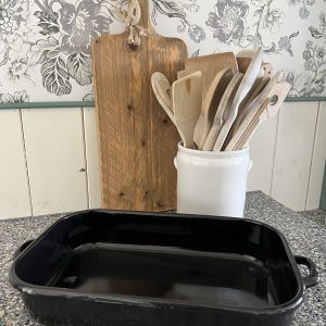 Emaille ovenschaal zwart