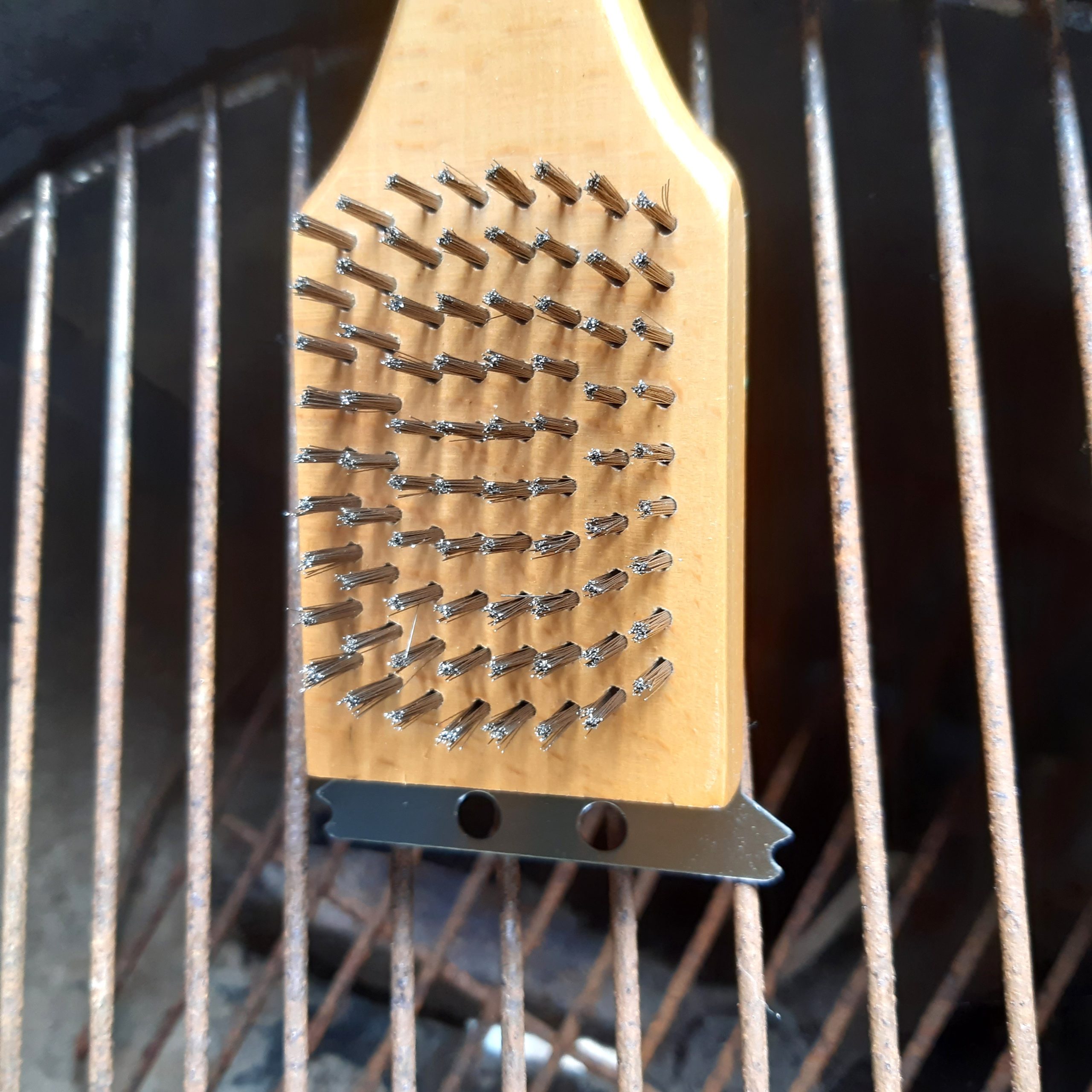 BBQ Borstel Plat Staal - Afbeelding 3