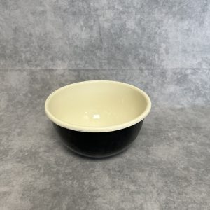 Emaille Schaal/Kom - 1,2 liter zwart creme