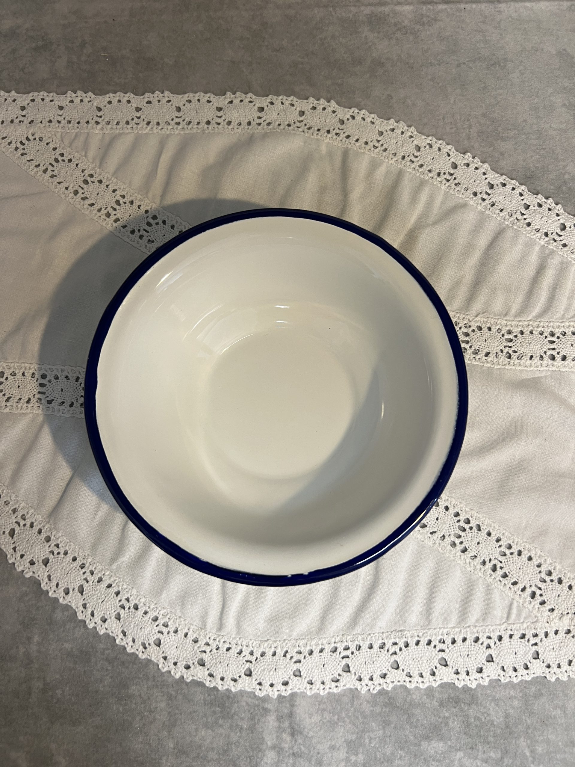 Emaille Bord / Kom - 450 ml w/b - Afbeelding 2