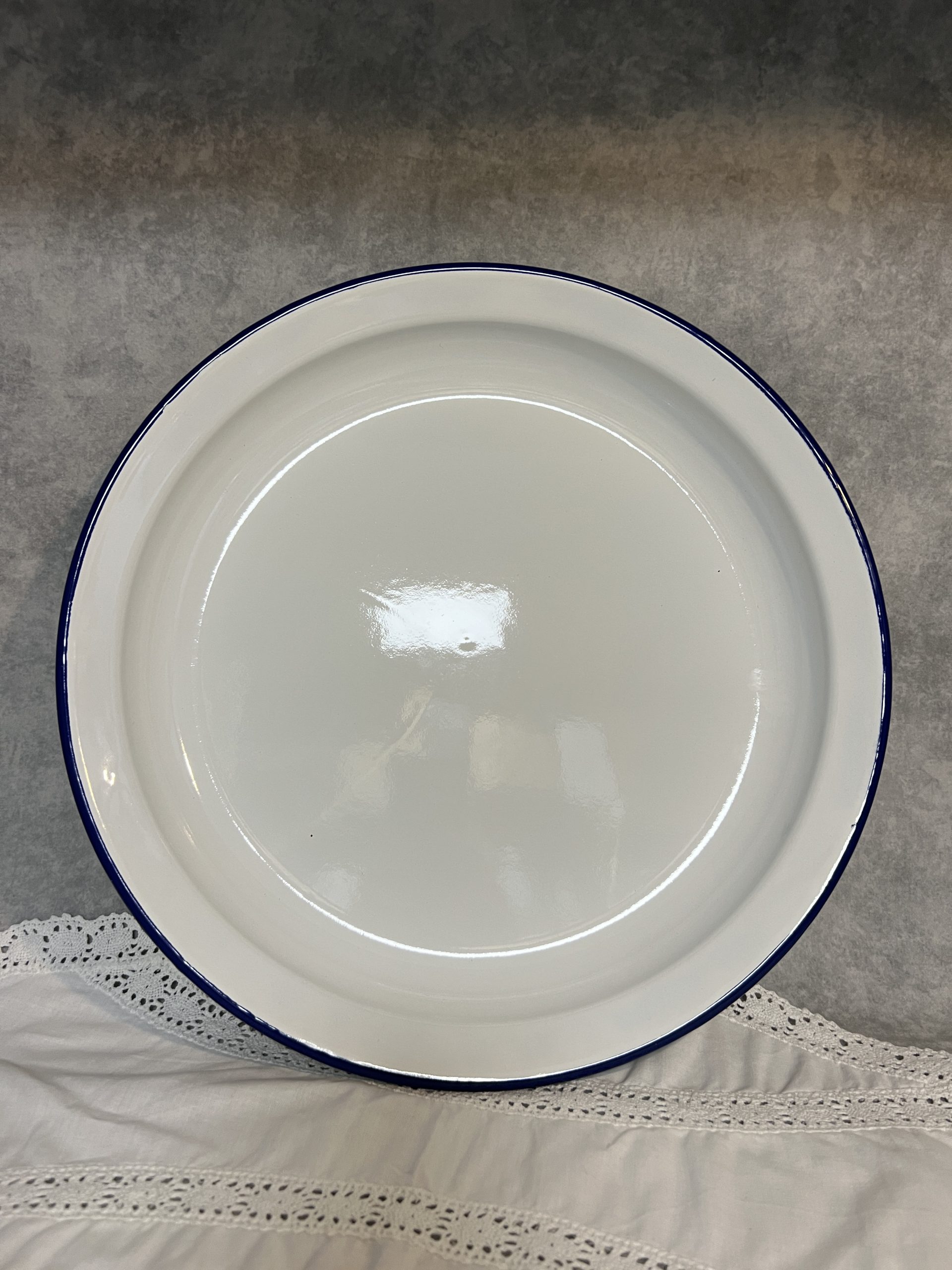 Emaille Serveer Schaal Rond - S - 35cm - Afbeelding 2