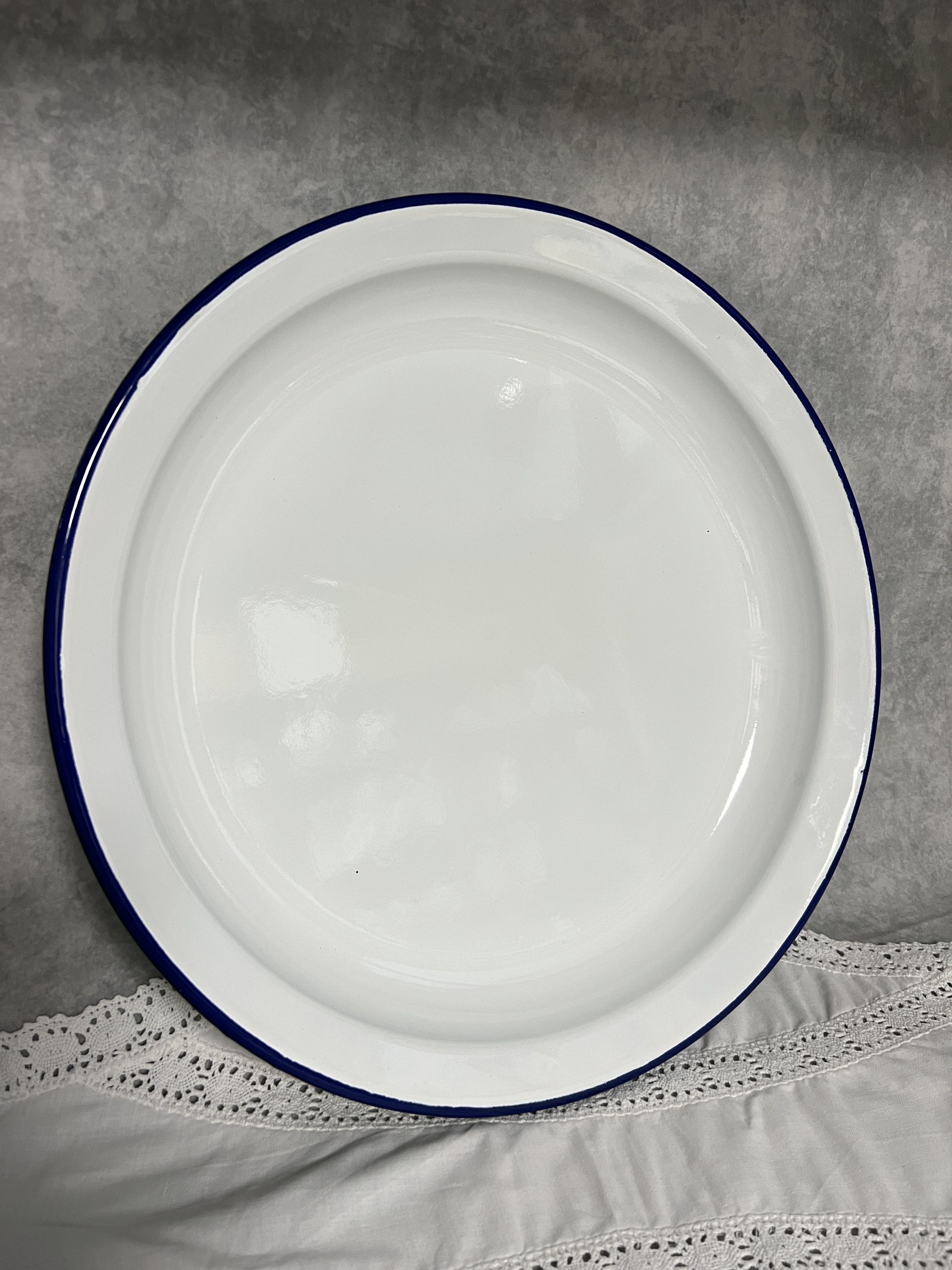 Emaille Serveer Schaal Rond - S - 35cm