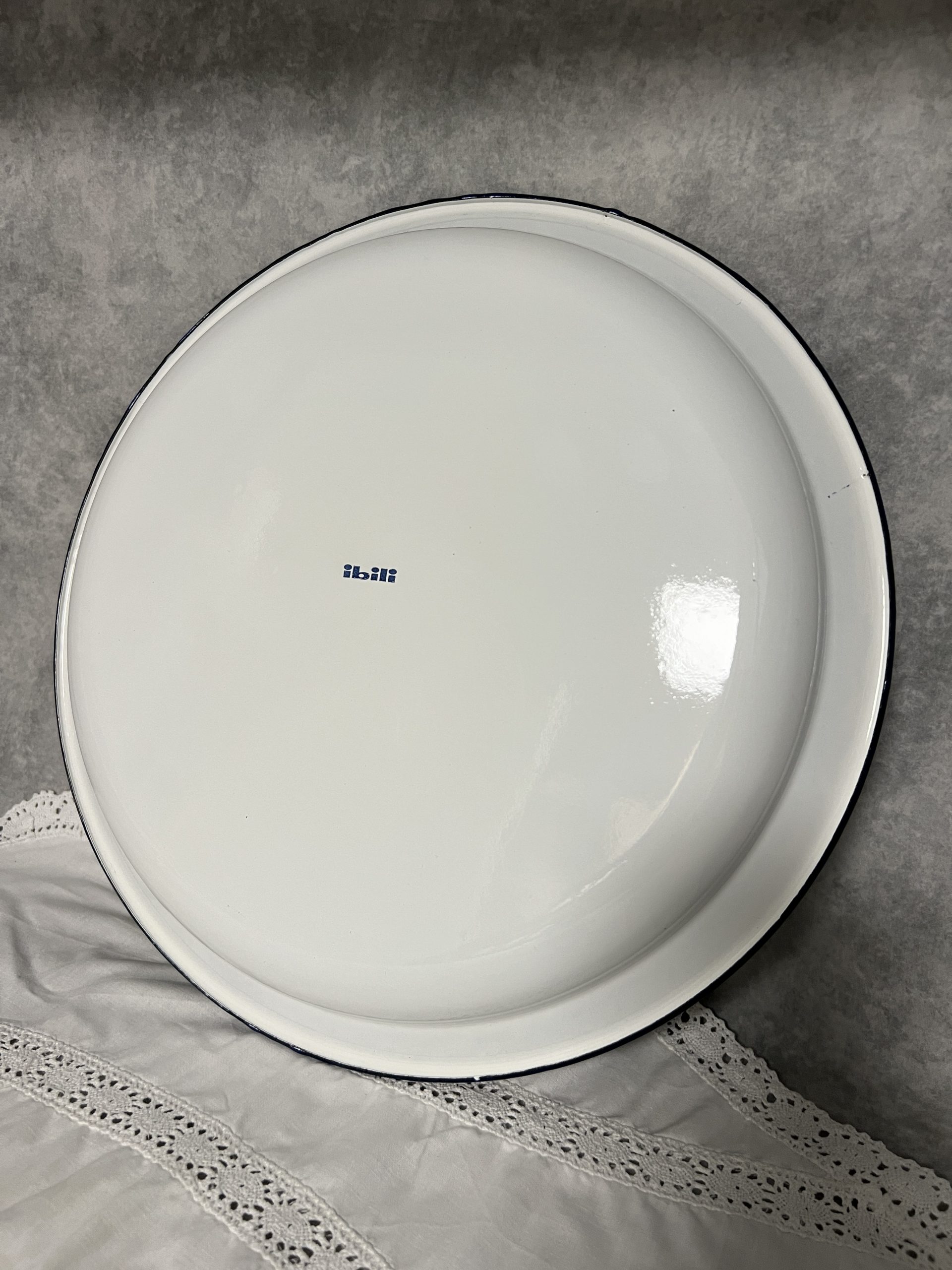 Emaille Serveer Schaal Rond - S - 35cm - Afbeelding 3