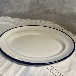Emaille Ovaal Bord Serveerschaal - Maat S