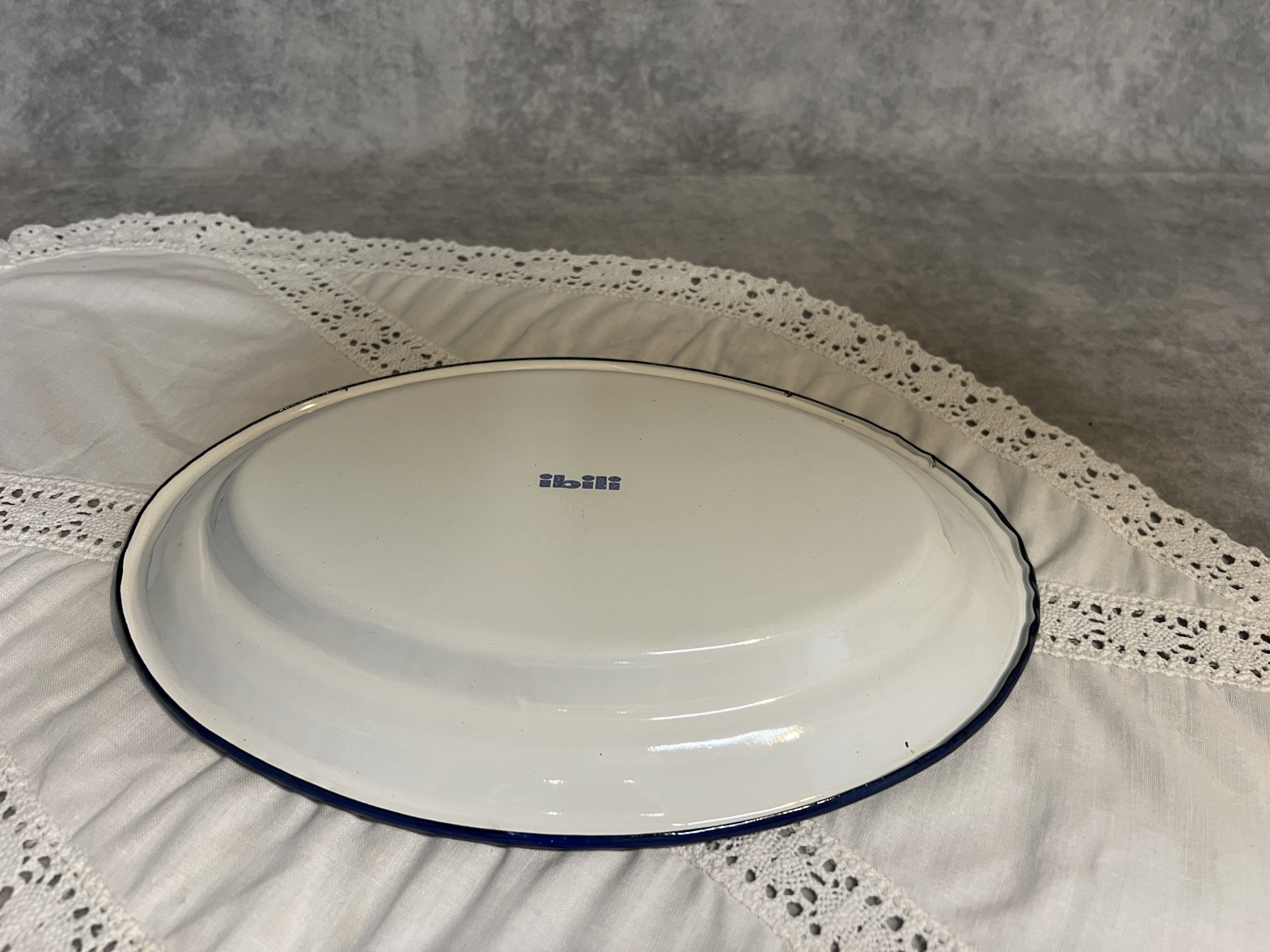 Emaille Ovaal Bord Serveerschaal - Maat S - Afbeelding 3
