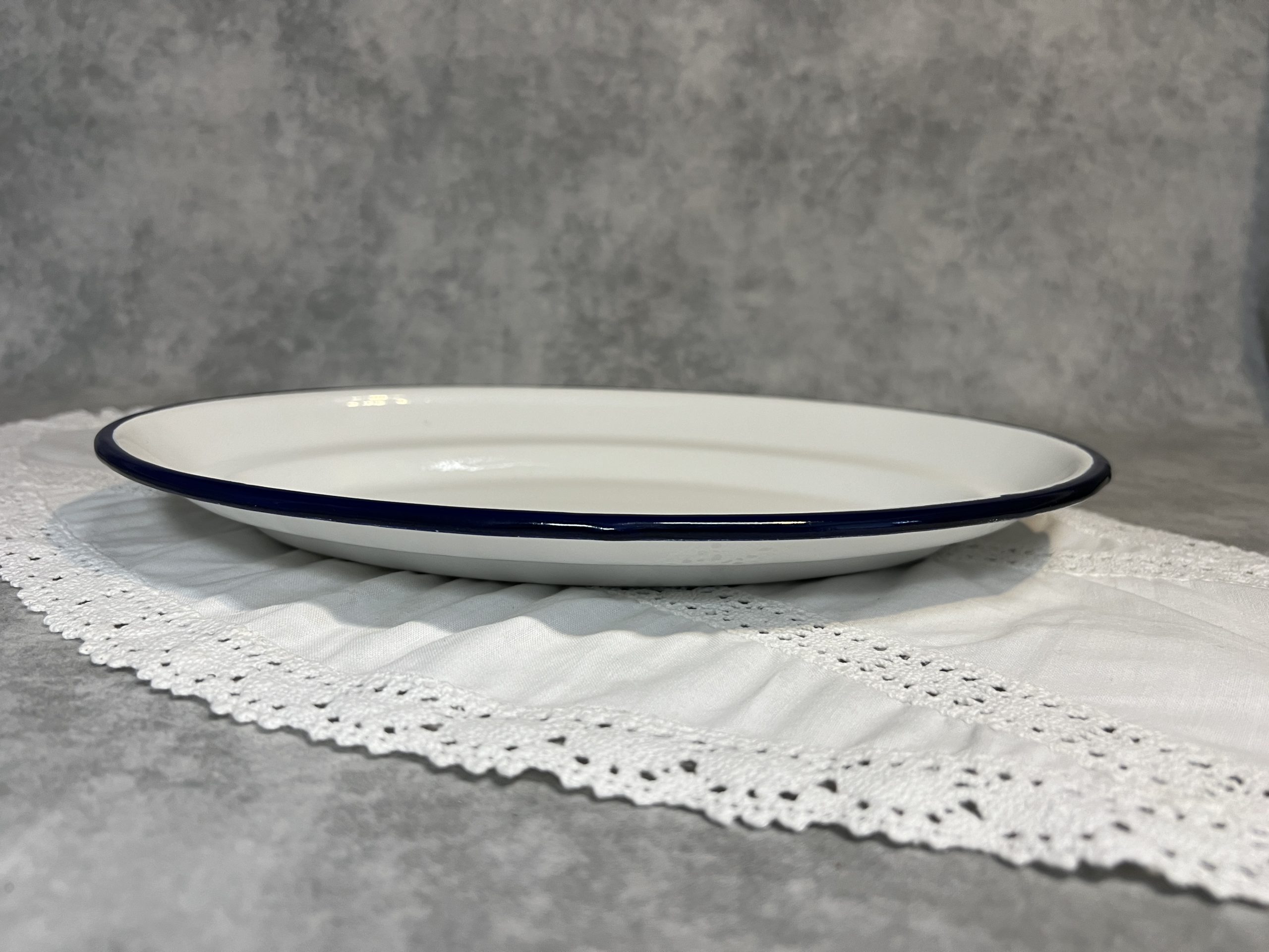 Emaille Ovaal Bord Serveerschaal - Maat M - Afbeelding 2